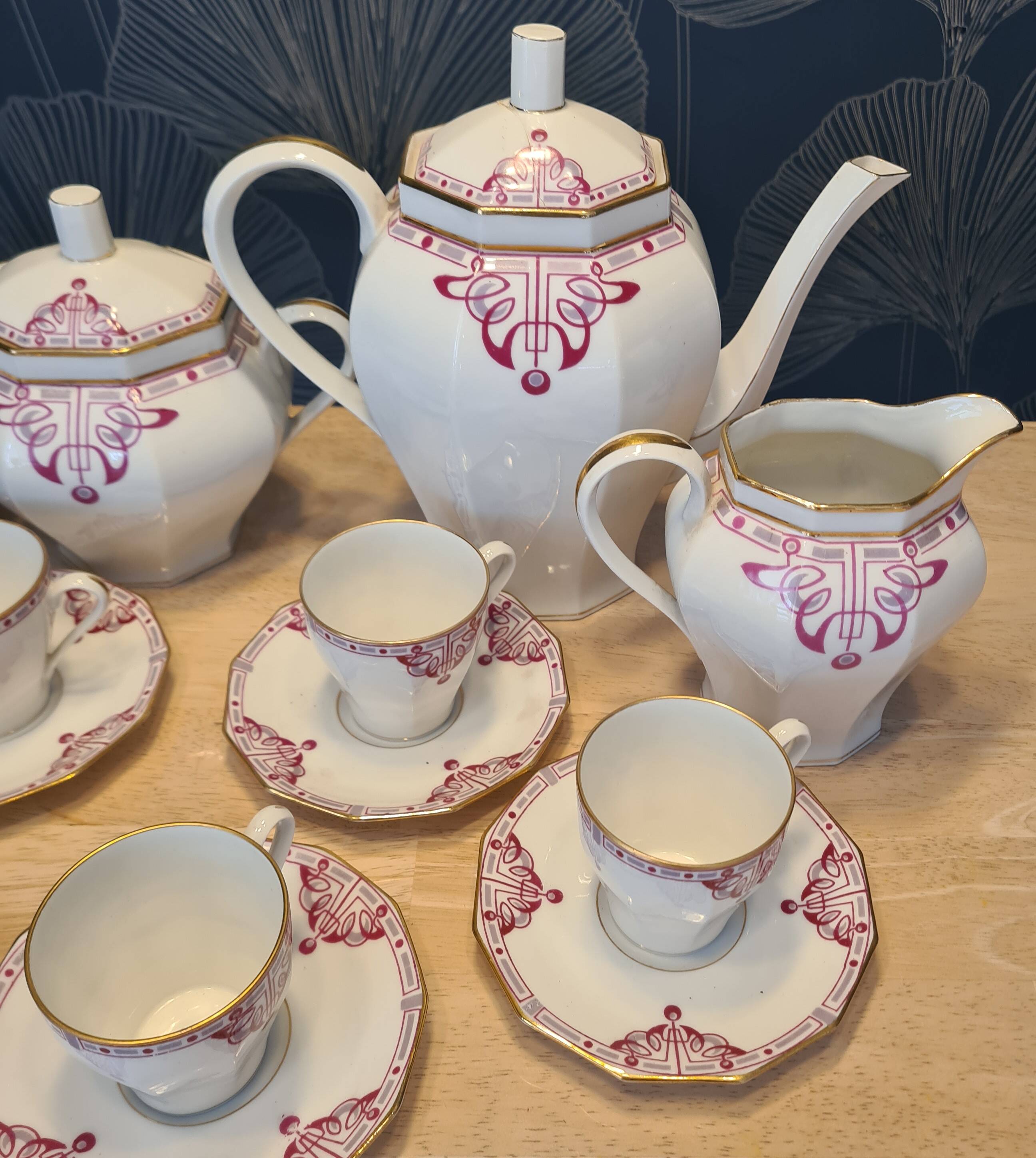 Art Nouveau café service Limoges BRP Bernardaud and Raynaud