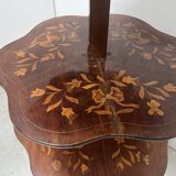 Silent servant with three inlaid trays, 19th century.