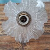 Gooseneck wall lamp with glass tulip shade