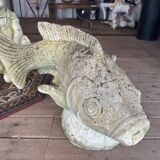 Poisson fontaine en pierre