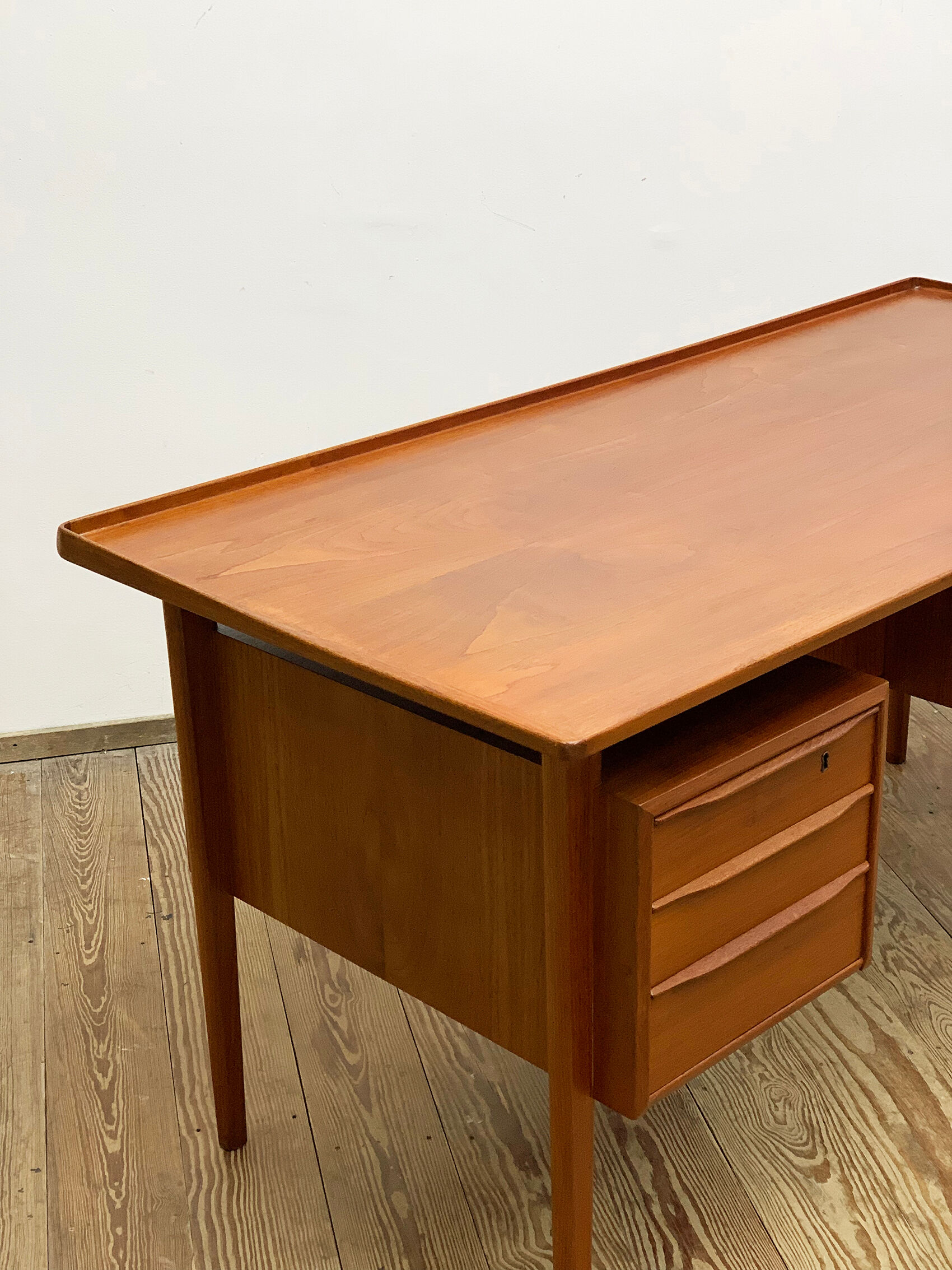Danish teak desk by Peter Løvig Nielsen for Hedensted Møbelfabrik Denmark 1960s