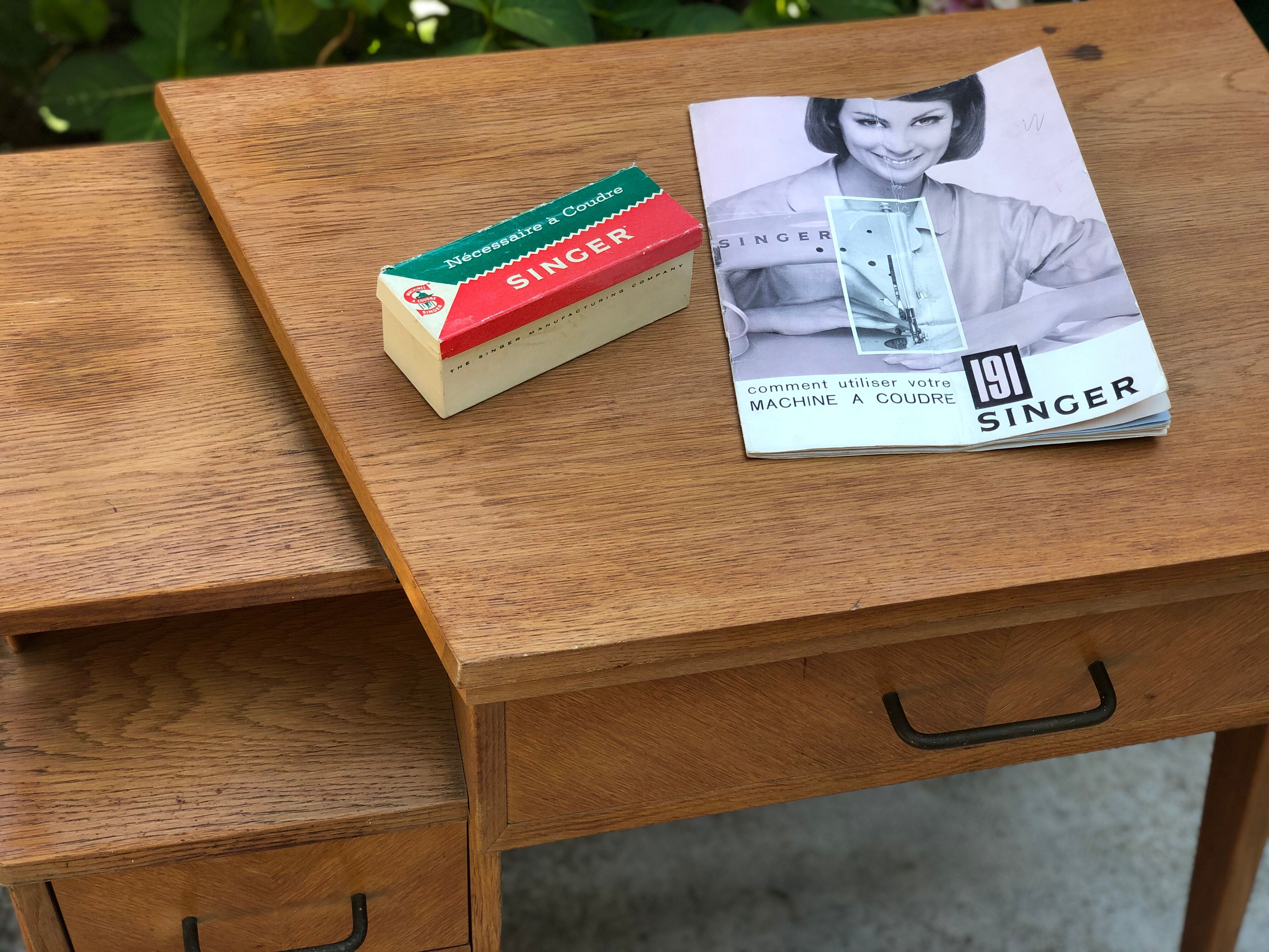 Vintage desk feet compass