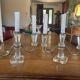 Pair of Electrified Art Deco Candle Holders – Cut Crystal & Chrome Metal 1