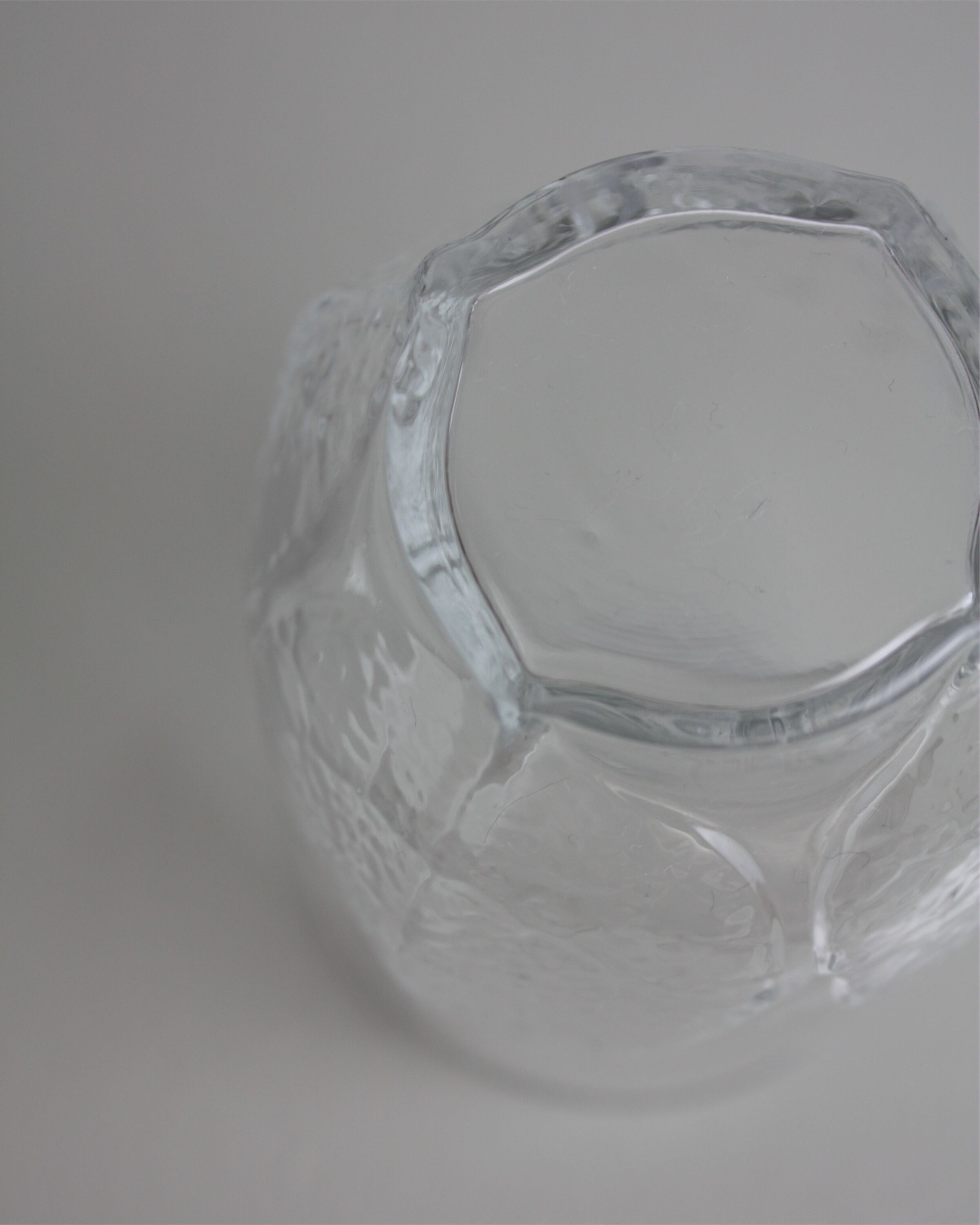 Set of 6 glass glasses leaf pattern