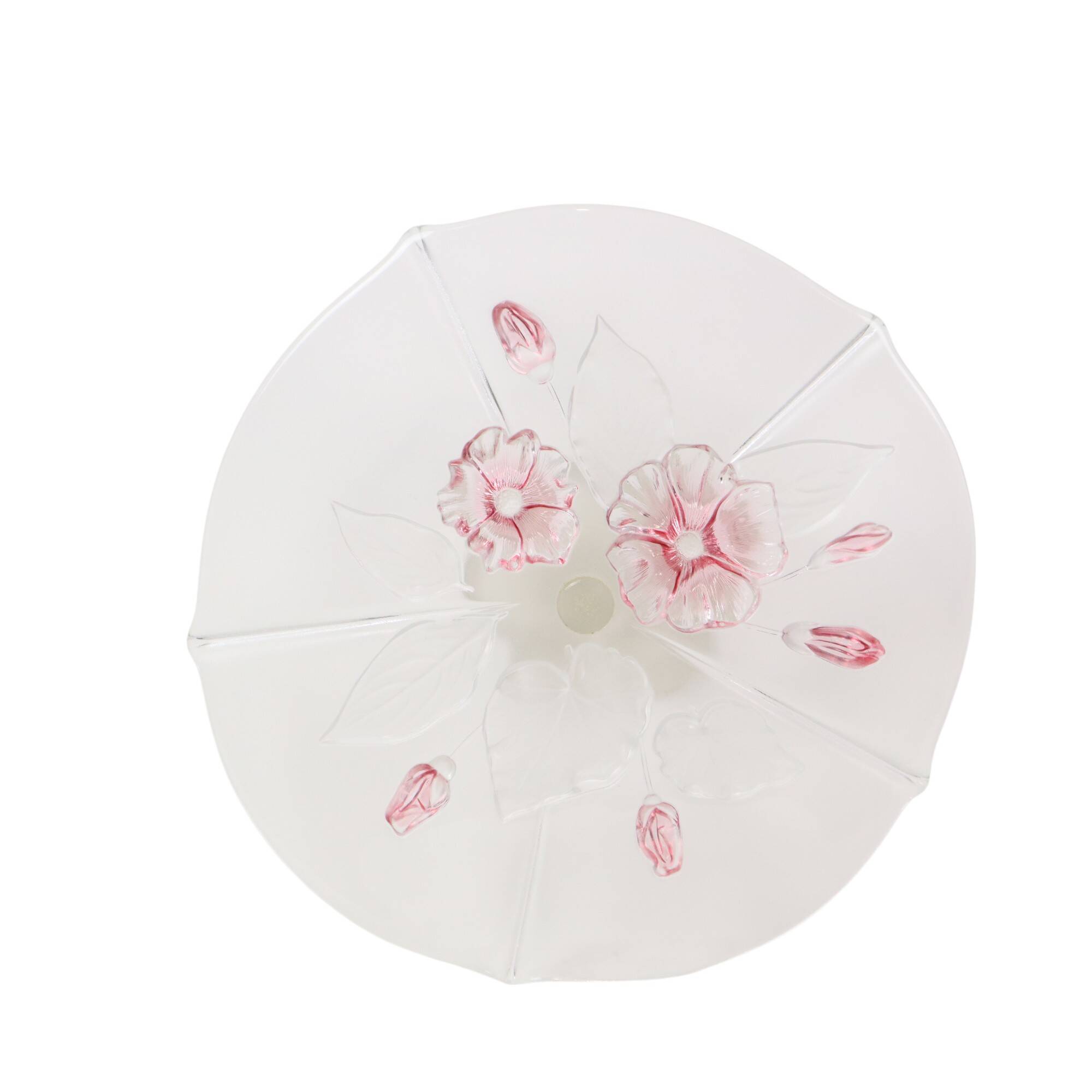 Vintage Glass Cake Stand Cake Plateau Flowers Mikasa Calypso