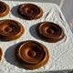 Set of 12 oyster or shell plates in glazed brown ceramic D