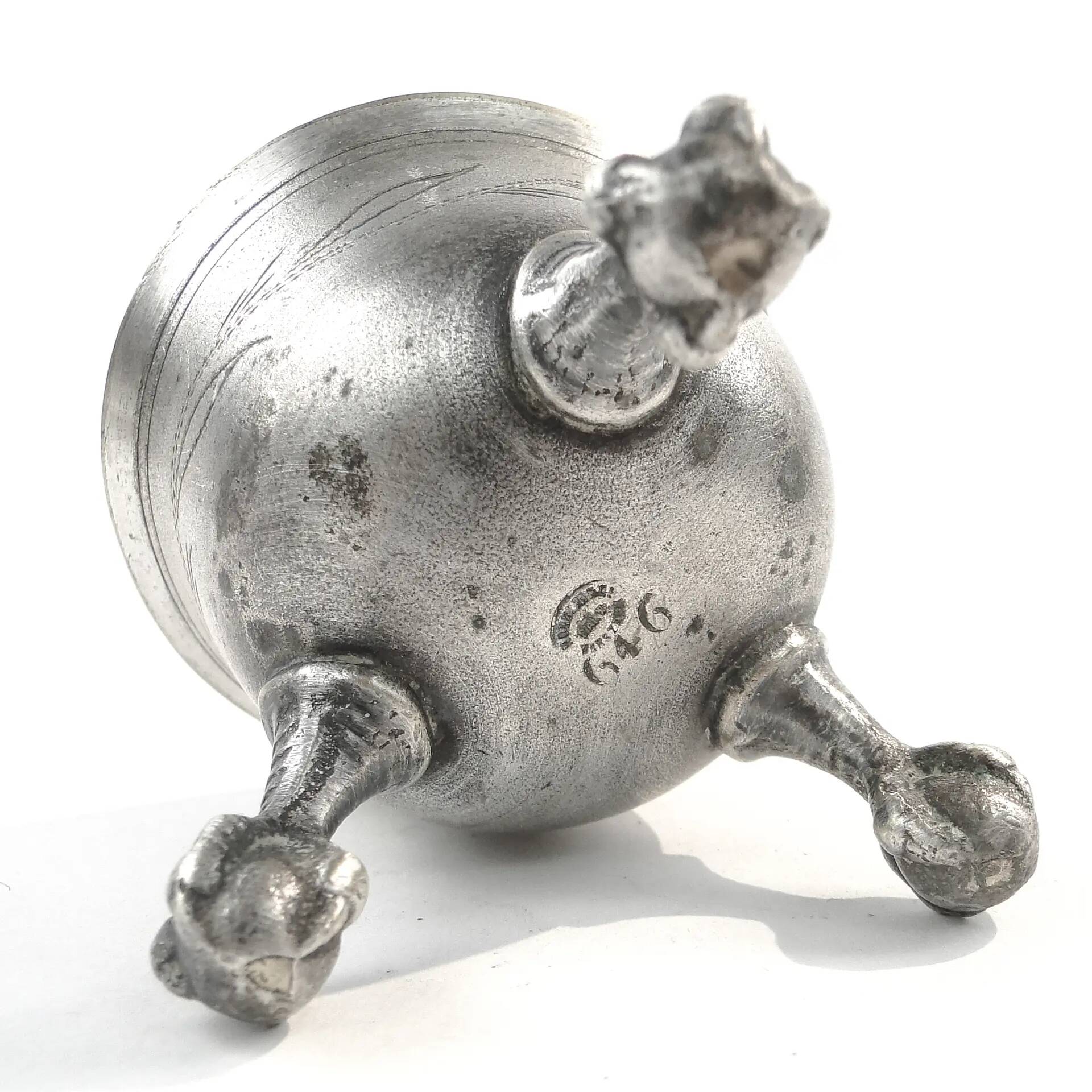 Neoclassical salt cellar, silver-plated brass, Norblin, Poland, 19th century