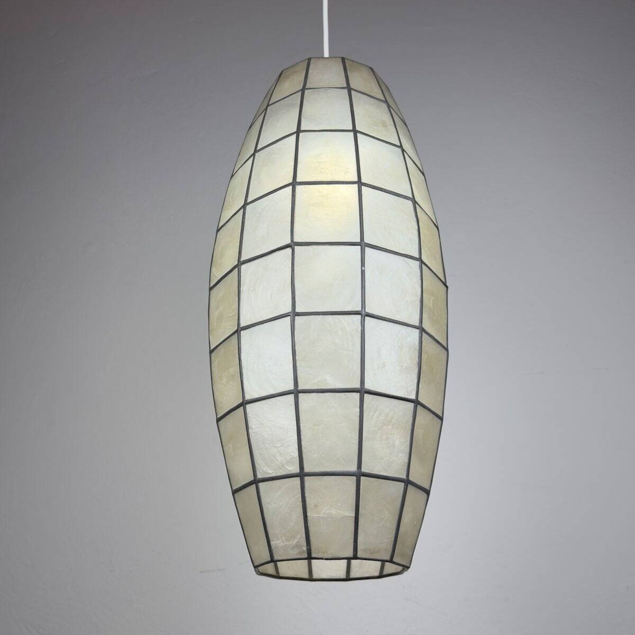 Vintage Capiz Shell Pendant, Italy, 1960s