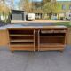 Buffet enfilade vintage art déco en marqueterie et bois massif 4 portes