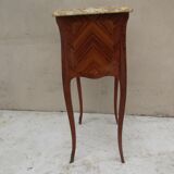 Bedside in Louis XV style marquetry