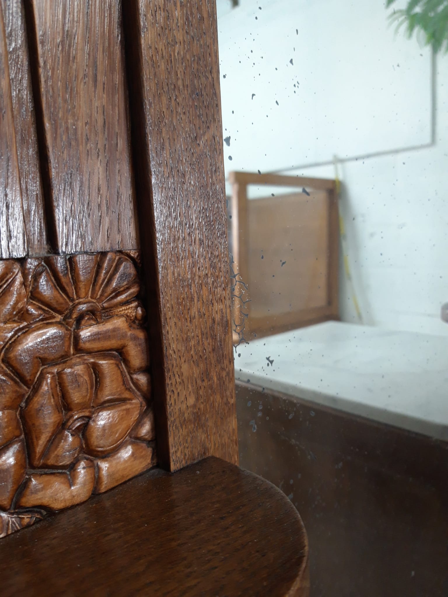 Vintage art deco cabinet with mirror