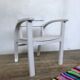Fauteuil vintage pour enfant blanc gris clair 1950