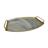 Plateau doré art déco