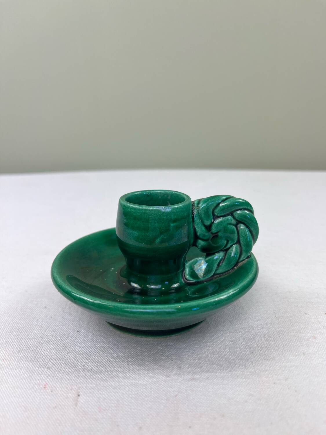 Vallauris earthenware candle holder