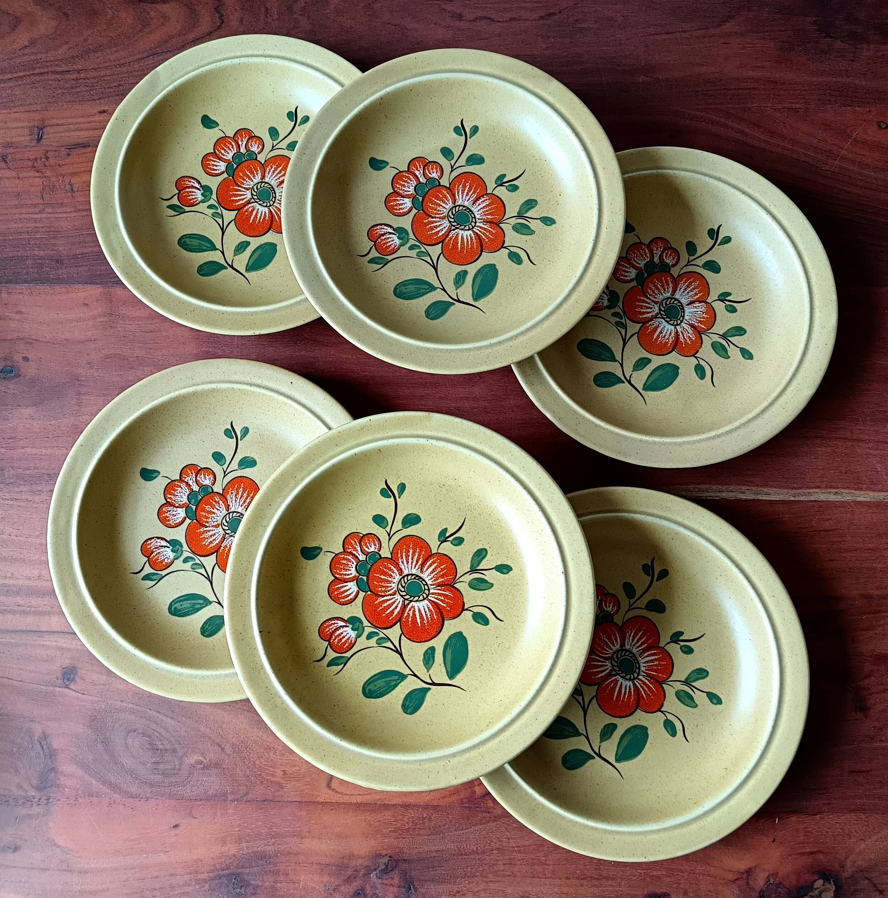 6 K&G Luneville French ceramic soup plates, Ø 22.8 cm
