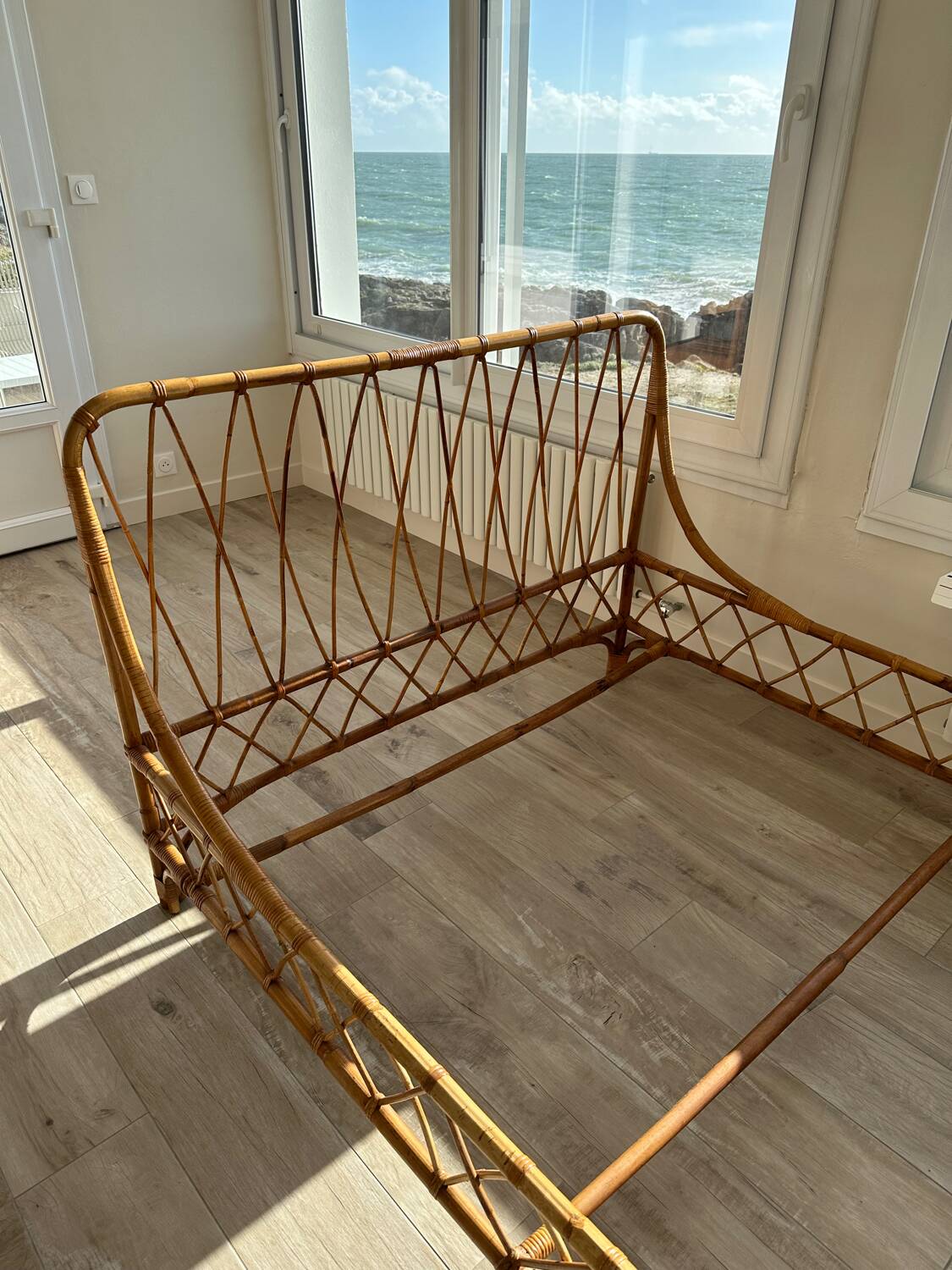 Bamboo and rattan bed