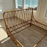 Bamboo and rattan bed