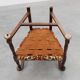 Antique oak Louis XIII style chair with floral upholstery, France ca. 1890