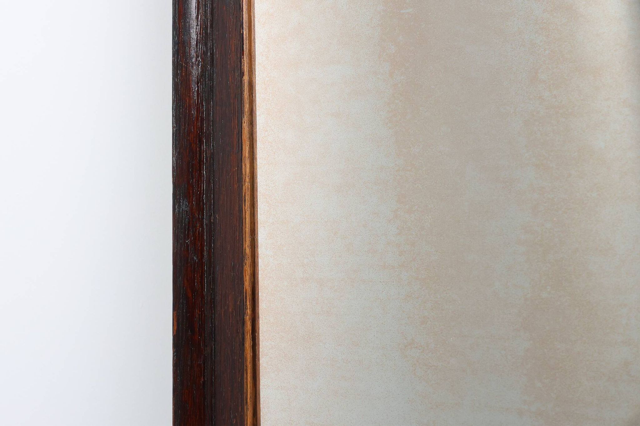 Miroir belge Art Déco en bois avec verre vieilli, vers 1930
