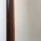 Miroir belge Art Déco en bois avec verre vieilli, vers 1930