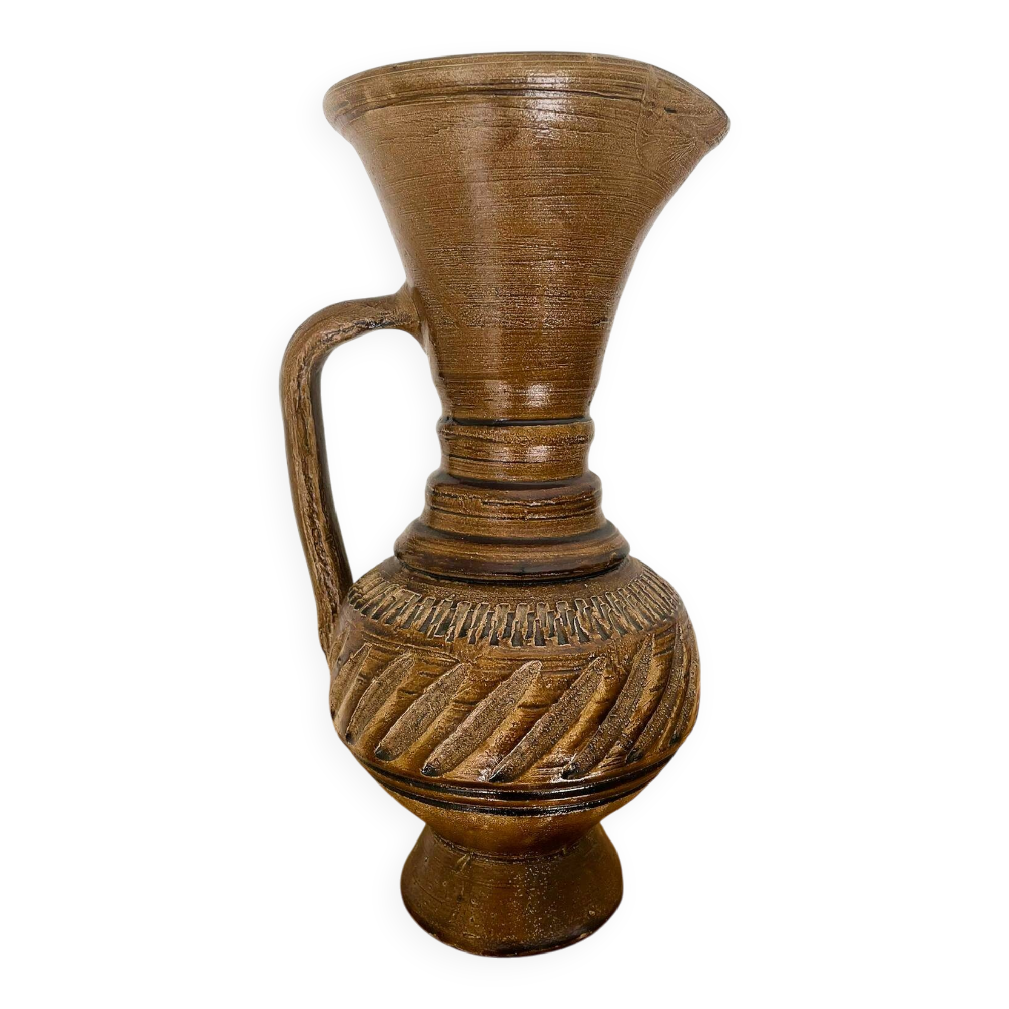 Handcrafted stoneware pitcher