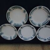 5 small plates in Quimper Keraluc earthenware diam 16 cm