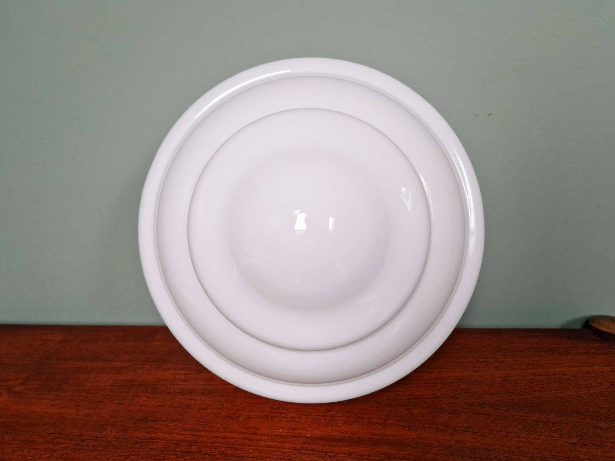 Plafonnier Art Déco en opaline blanche, années 1920-30