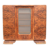 Large vintage burl walnut Art Deco cabinet made in the 1930s