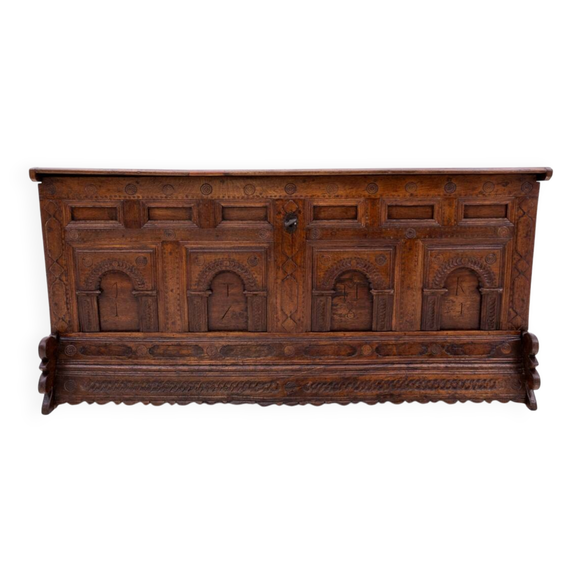 Baroque wooden chest from 1781.