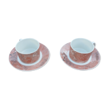 2 cups with Villeroy & Boch saucers, siena model.