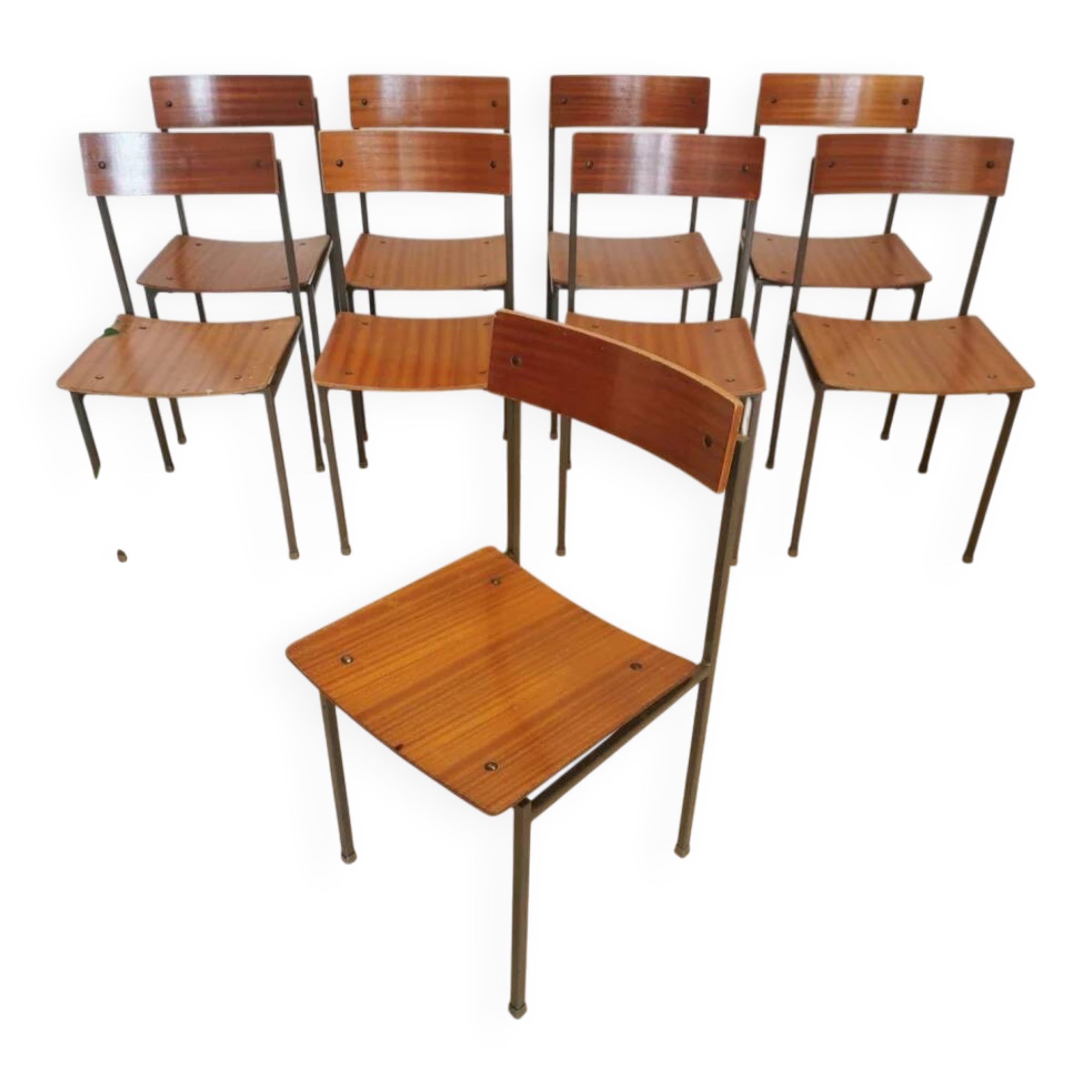 Vintage STOL Kamnik School Chair Minimalist Industrial Dining (1 of 30)