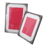 Lot of 2 small silver metal frames from the 1920s/1930s