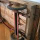 Old pedal car soap box in wood and metal 50s