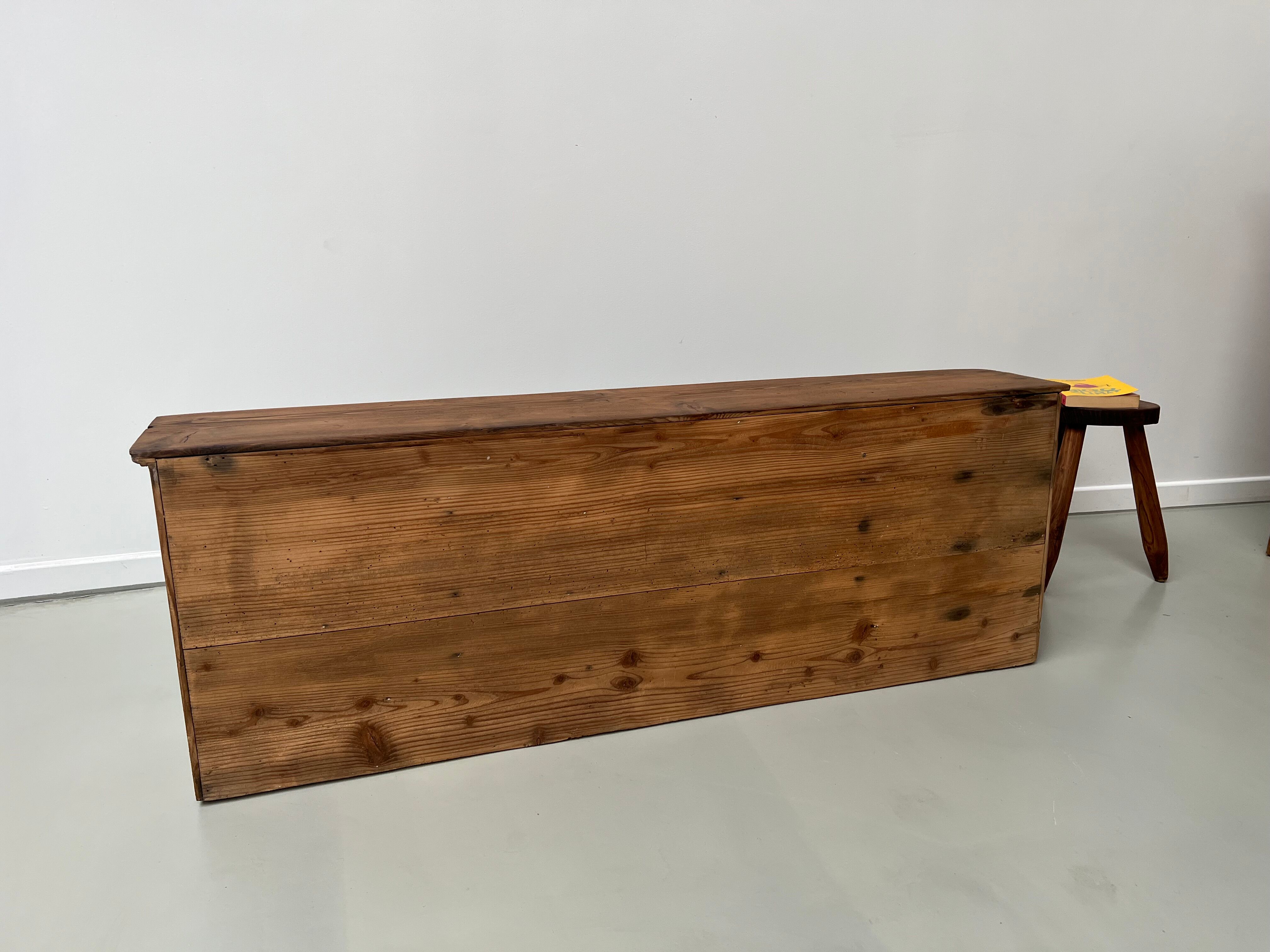 Antique pine cabinet with lockers