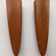 Pair of XL wall lights in thermoformed wood from the 80s, Lucid French design.