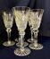 Set of 6 cut glass liqueur glasses table art
