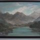 Hand painted painting, oil on fiberboard, signed, Czechoslovakia, 1960's.