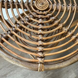 Rattan side table