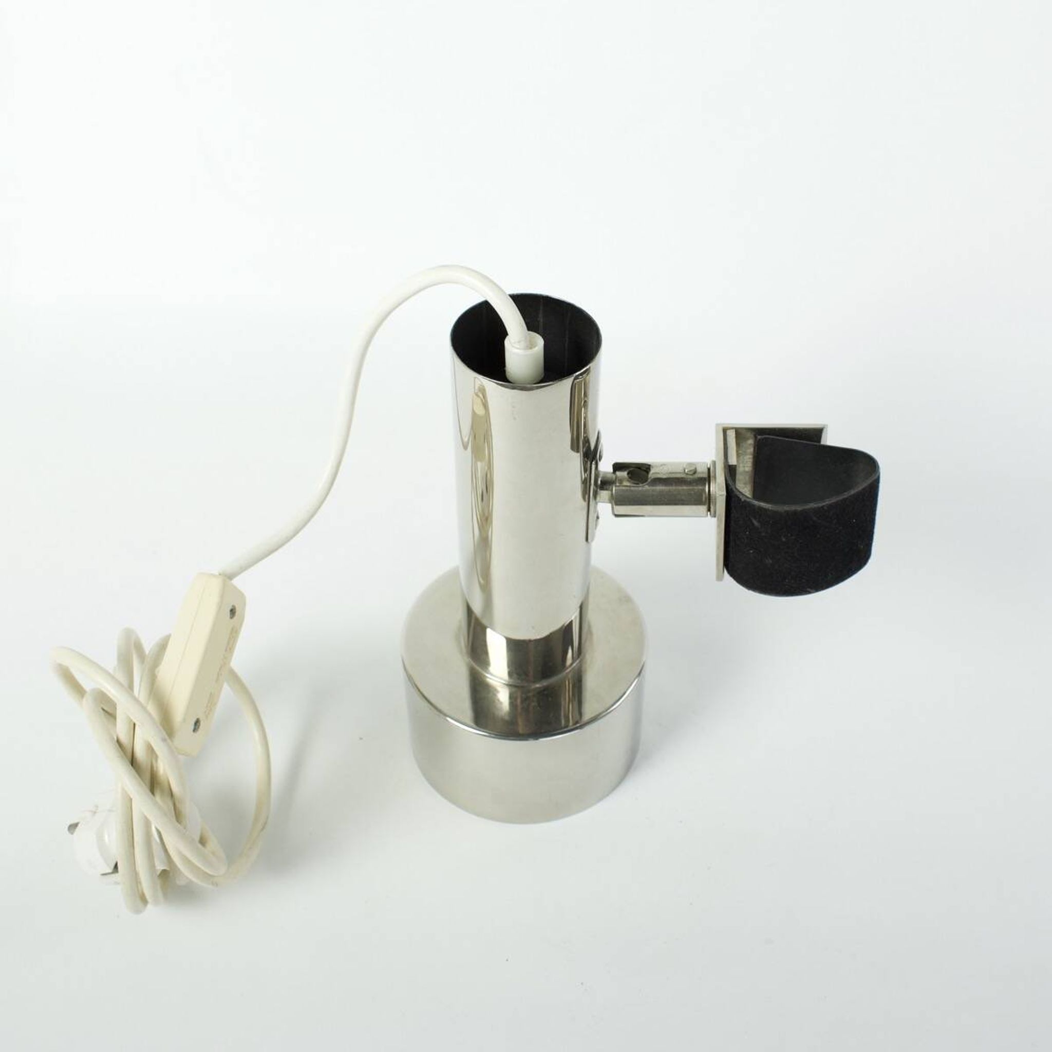 Lampes spots à pince en chrome nickelé pour étagère string, tête de lit.