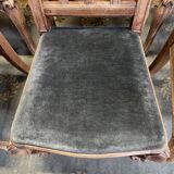 Suite of 6 Louis XV solid oak style chairs