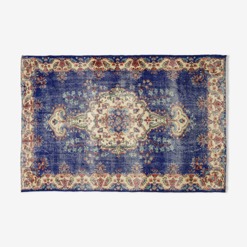 Anatolian handmade vintage rug 262 cm x 172 cm