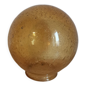 Globe de lampe ambré - suspension verre