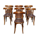 Lot of 7 rock chairs in curved wood Thonet