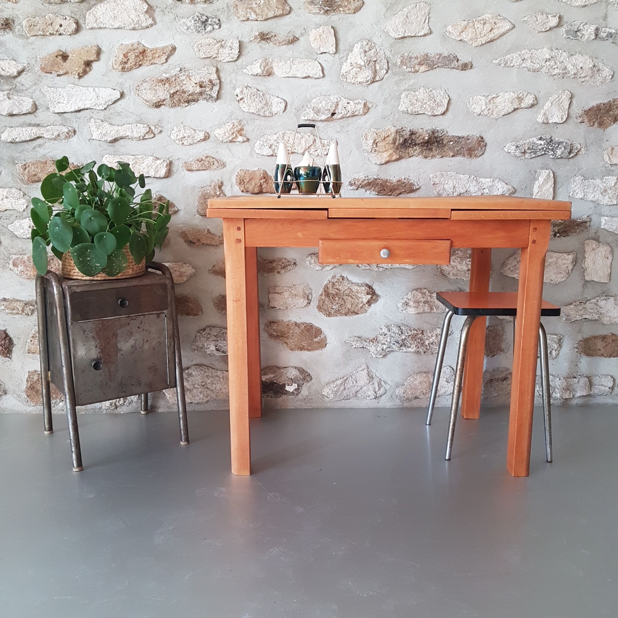 Vintage 50s wooden kitchen table