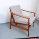 Vintage Thonet teak armchair, retro 1960s–70s style.