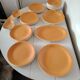 Service de table orangé des Salins