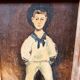 Painting "The Little Sailor" signed Jean Bauman