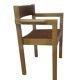 Set of 4 vintage Scandinavian stackable chairs in solid wood - Balzar Beskow - Sweden, 1960s
