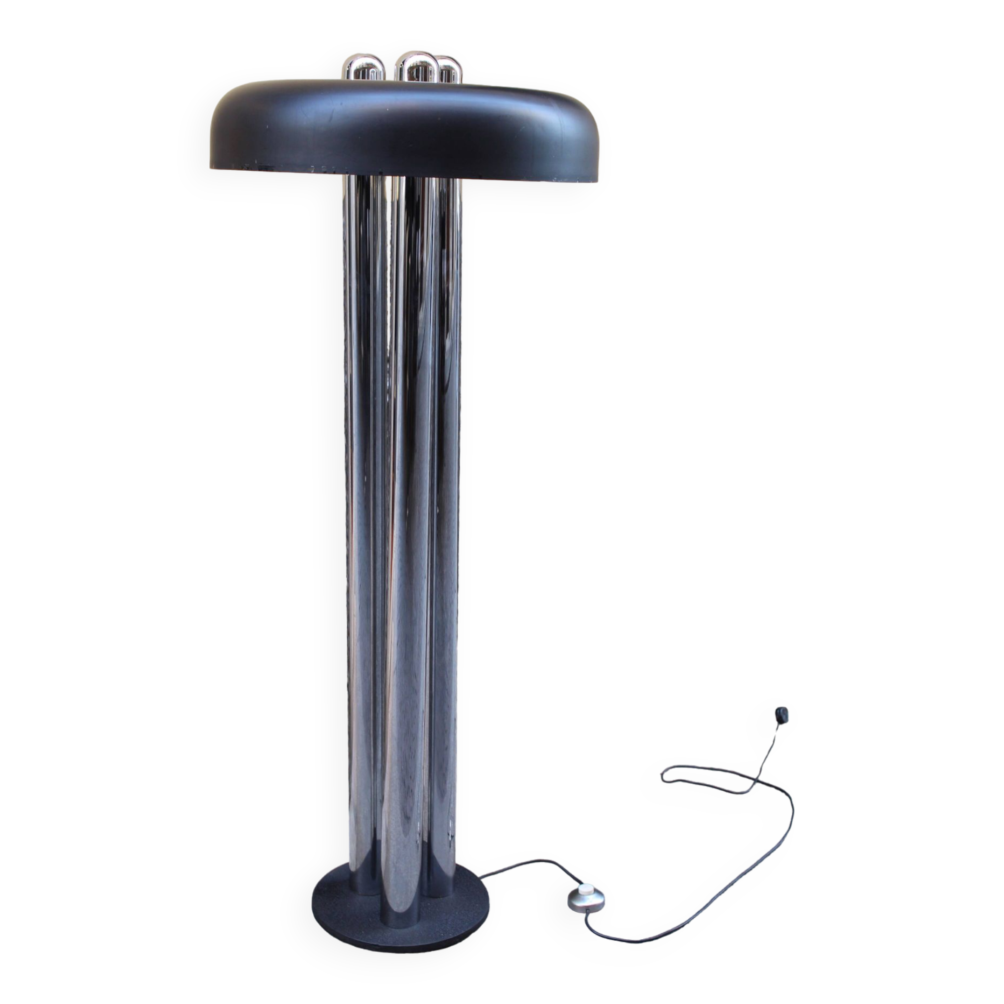 Piantana in metallo cromato Firmata Radice, Italia 1970s, in ottime conditions