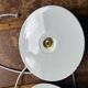 Set of two vintage green and white enamelled sheet metal lampshade pendants